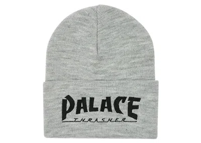 Pre-owned Palace Men's  X Thrasher Beanie In Grey Marl