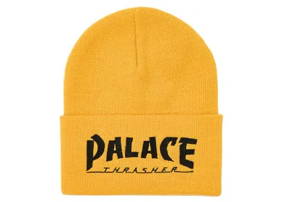 Pre-owned Palace Men's  X Thrasher Beanie In Yellow