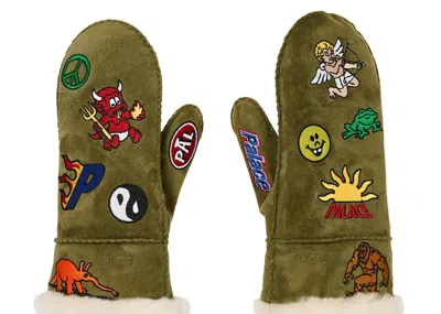 Pre-owned Palace Men's  X Ugg Sheepskin Mitten In Burnt Olive