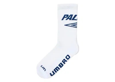 Pre-owned Palace Men's  X Umbro Training Sock In White