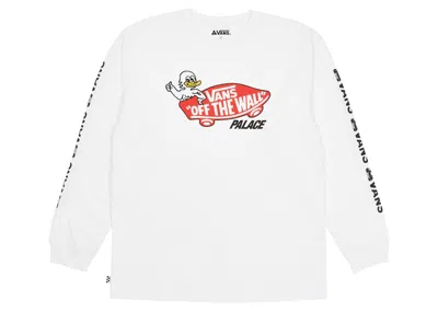 Pre-owned Palace Men's  X Vans Duck Out Longsleeve In White