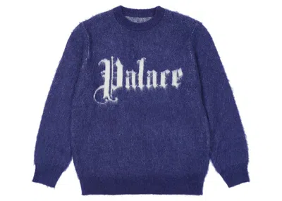 Pre-owned Palace Men's  Ye Olde  Knit In Navy Blue