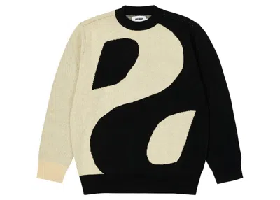 Pre-owned Palace Men's  Yin Yang Knit In Cream/black In Multi