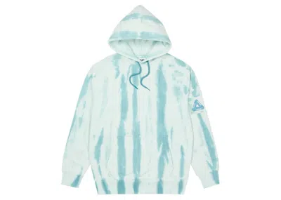 Pre-owned Palace Men's  Zebra Tie Dye Hoodie In Teal In Blue