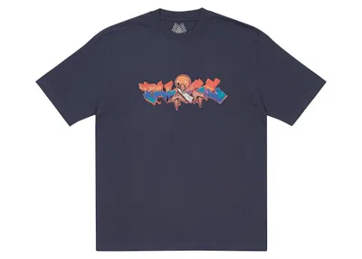 Pre-owned Palace Men's  Zomby T-shirt In Navy Blue