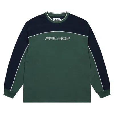 Pre-owned Palace Mesh Panel Long-sleeve 'racey Green' | Men's Size M