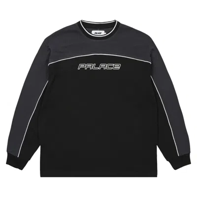 Pre-owned Palace Mesh Panel Long-sleeve 'slate' | Grey | Men's Size M In Gray