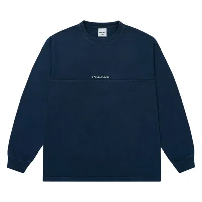 Pre-owned Palace Micro Pigment Long-sleeve 'navy' | Blue | Men's Size L