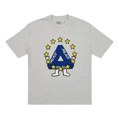 Palace Missing Eu T-shirt 'grey Marl' In Gray