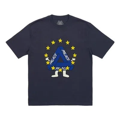 Palace Missing Eu T-shirt 'navy' In Blue