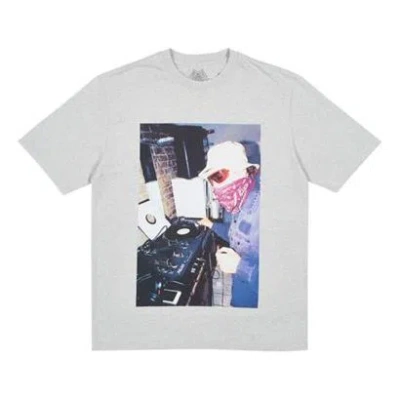 Palace Mixer Grey Marl Dj Character Short Sleeve Unisex Gray In Gold