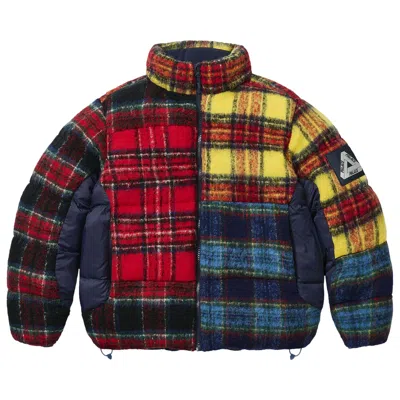 Pre-owned Palace Mohair Wool Puffa Jacket Patchwork 'patchwork' | Multi-color | Men's Size M