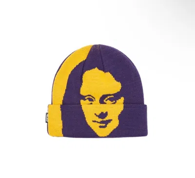 Pre-owned Palace Mona Lisa Beanie In Purple Yellow