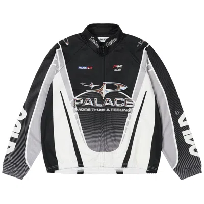 Pre-owned Palace More Than A Cycling Zip Jacket 'black/silver' | Men's Size S
