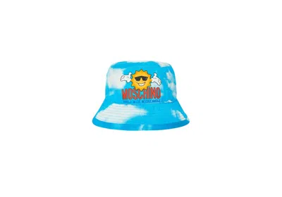 Pre-owned Palace Moschino Bucket Hat In Blue Cloud