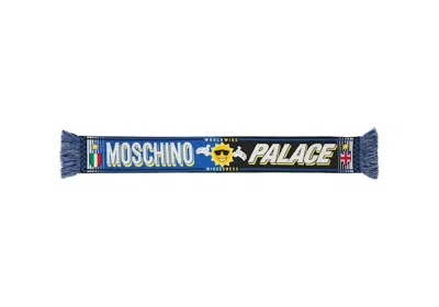 Pre-owned Palace Moschino Scarf In Blue
