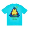 Palace Nein Cheese Nein Egg T-shirt Blue Back Printing Short Sleeve Unisex In Blue