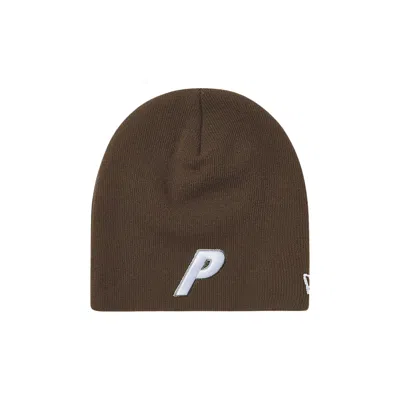 Pre-owned Palace New Era Nein Cuff Beanie 'brown'