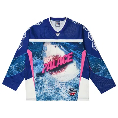 Pre-owned Palace No Bitin' Hockey Jersey 'navy' | Blue | Men's Size L