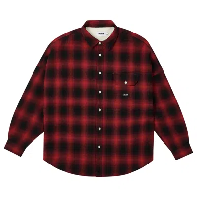 Pre-owned Palace Ombre Flannel Shirt 'red'