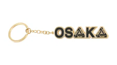 Pre-owned Palace Osaka Exclusive Triferg Shop Keychain In Gold/black In Multi