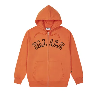 Pre-owned Palace Outline Arch Zip Hood 'tiger Orange' | Men's Size Xl