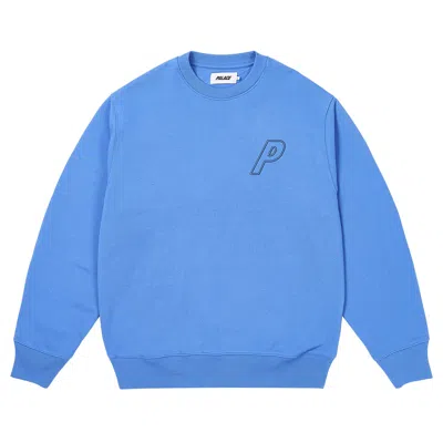 Pre-owned Palace Outline P-3 Crew 'palatial Blue' | Men's Size Xl