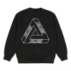 Palace Outliner Mit Desigher Crew Black Back Triangle Printing Round Neck Unisex