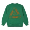 Palace Outliner Mit Desigher Crew Green Back Triangle Printing Round Neck Unisex Green