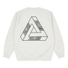 Palace Outliner Mit Desigher Crew 'light Grey Marl' In Neutral