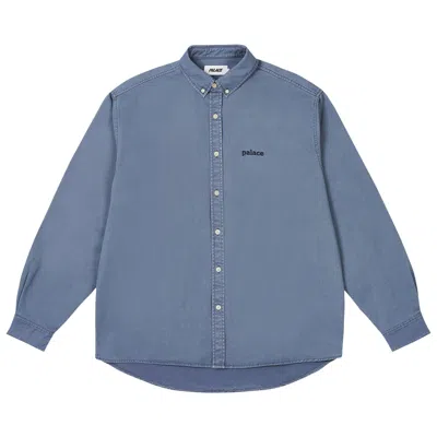 Pre-owned Palace Oxford Shirt 'navy' In Blue