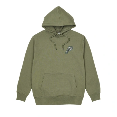 Pre-owned Palace P-3 Snake Appliqué Hood 'olive' In Green