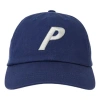 Palace P 6-panel Logo Cap 'navy' In Blue