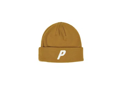 Pre-owned Palace P Beanie In Camel In Brown