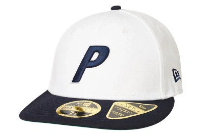 Pre-owned Palace P New Era Lp 59fifty Fitted Cap White/navy
