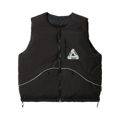 Pre-owned Palace P-tech Reversible Puffa Vest 'black'