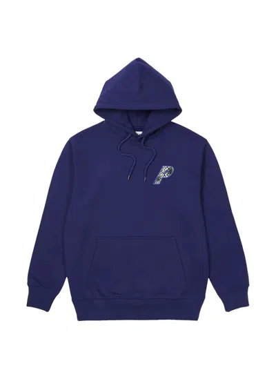 Palace P-3 Snake Applique Hoodie In Blue