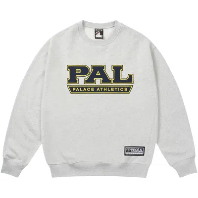 Pre-owned Palace Pal Athletics Crew 'grey Marl' | Men's Size M In Gray