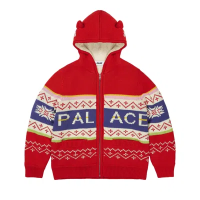 Pre-owned Palace Loves Me Hooded Knit 'red' | Men's Size Xl