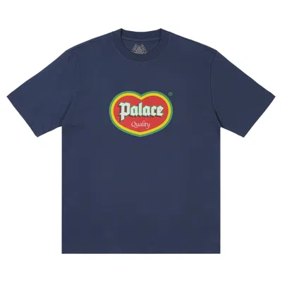 Pre-owned Palace Quality T-shirt 'navy' In Blue