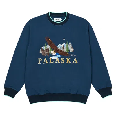Pre-owned Palace Palaska Emb Crew 'blue' | Men's Size L