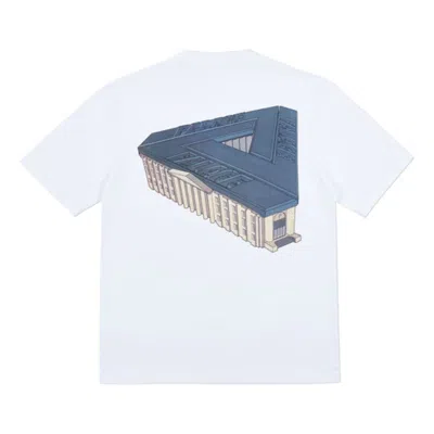 Palace Palazzo White Creative Printing Short Sleeve Unisex