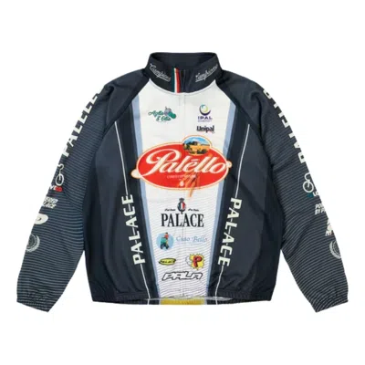 Palace Palello Cycling Zip Jacket 'black' In Blue