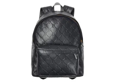 Pre-owned Palace Palmgram Leather Backpack In Midnight Blue