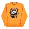 Palace Panda Crew Orange Pattern Printing Unisex