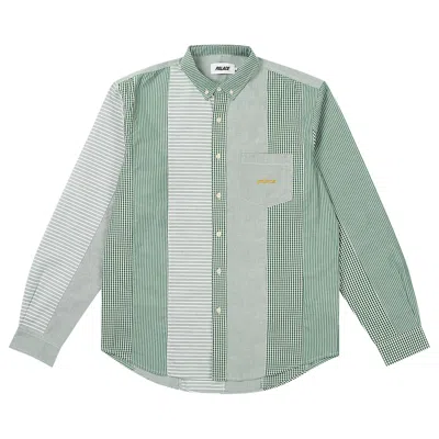 Pre-owned Palace Patchwork Stripe Shirt 'green'