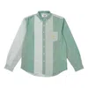 Palace Patchwork Stripe Shirt 'green' In Gray