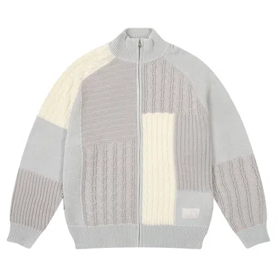 Pre-owned Palace Patchwork Zip Knit 'white' | Men's Size M
