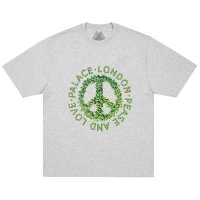 Pre-owned Palace Pease And Love T-shirt 'grey Marl' | Men's Size Xl In Gray