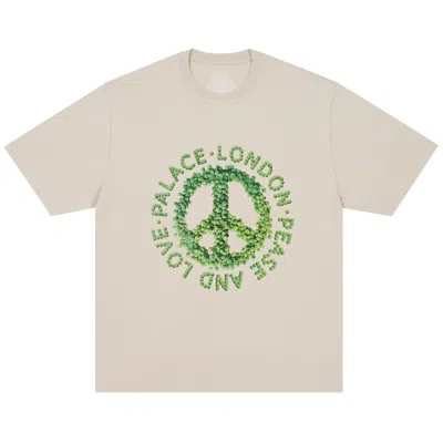 Pre-owned Palace Pease And Love T-shirt 'stoney Grey' | Men's Size L In Gray